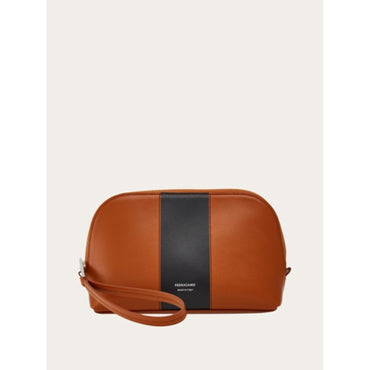 Bicolor Pouch - Men - Cognac/Black
