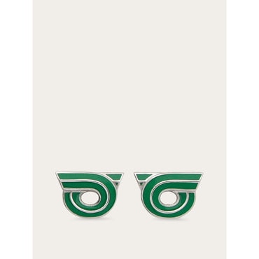 Gancini Earrings - Ladies - Green