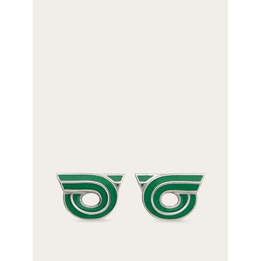 Gancini Earrings - Ladies - Green