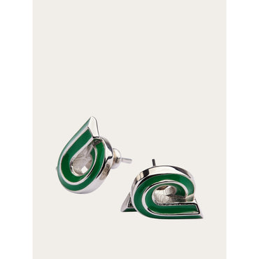 Gancini Earrings - Ladies - Green