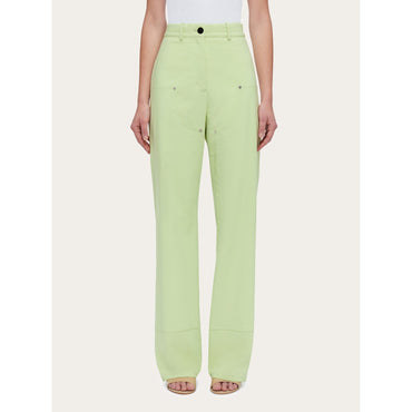 High Waist Carpenter Pants - Ladies - Acid Green