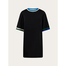 Top With Contrasting Trim - Ladies - Black/Cerulean