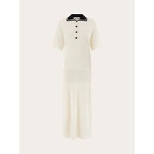 Polo Shirt Dress - Ladies - Mascarpone/Black