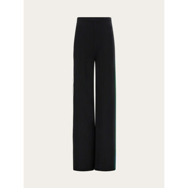 Wide Leg Sports Trouser - Ladies - Black