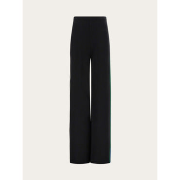 Wide Leg Sports Trouser - Ladies - Black