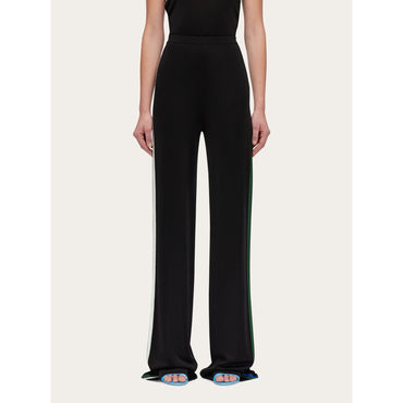 Wide Leg Sports Trouser - Ladies - Black