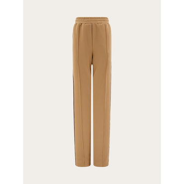 Wide Leg Tracksuit Trouser - Ladies - Beige