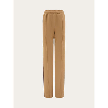 Wide Leg Tracksuit Trouser - Ladies - Beige