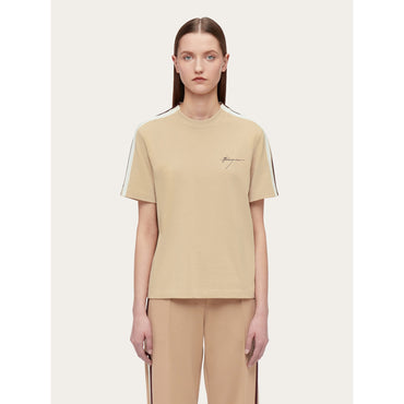 Sporty T-Shirt - Ladies - Beige