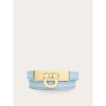 Gancini Double Twist Bracelet (16Cm) - Ladies - Light Blue