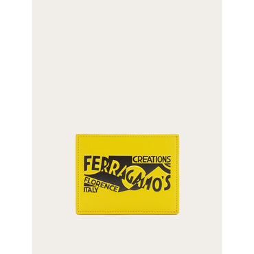 Credit Card Holder With Logo - Men - Yellow/Black