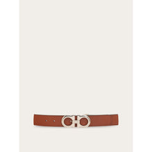Reversible And Adjustable Gancini Belt - Men - Cognac/Black