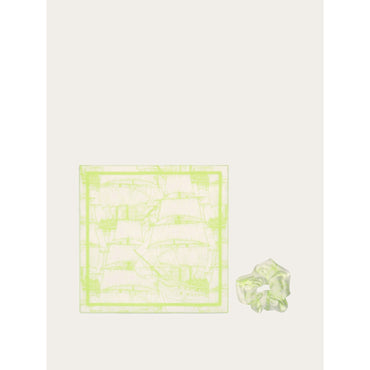 Veliero Silk Print Hair Band - Ladies - Acid Green