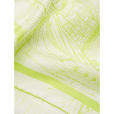Veliero Silk Print Hair Band - Ladies - Acid Green