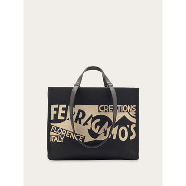 Tote Bag With Logo (L) - Ladies - Black