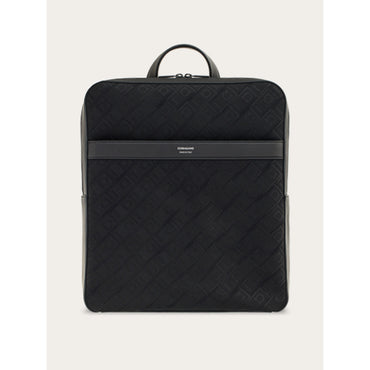 Backpack Ferragamo Monogram - Men - Black