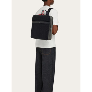 Backpack Ferragamo Monogram - Men - Black