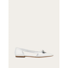 Cut Out Ballet Flat With Drop Bow Ornament - Ladies - Silver