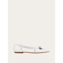 Cut Out Ballet Flat With Drop Bow Ornament - Ladies - Silver