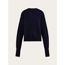 Layered Cashmere Sweater - Ladies - Navy Blue