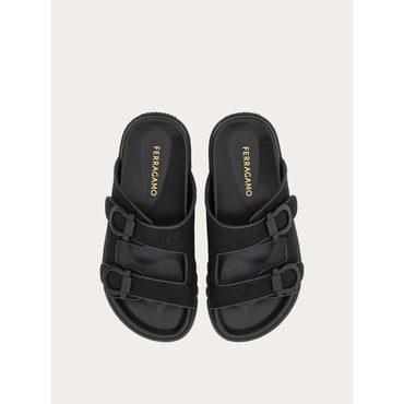 Gancini Ornament Slide - Ladies - Black