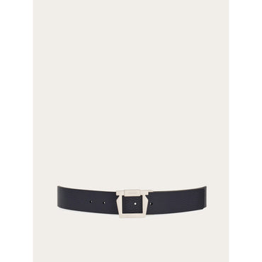 Reversible And Adjustable Belt - Men - Midnight Blue/Black