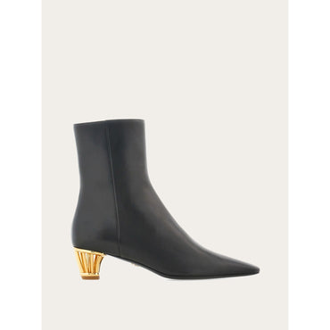 Cage Heel Ankle Boot - Nappa - Black