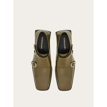 Double Monkstrap - Men - Black/Olive Green