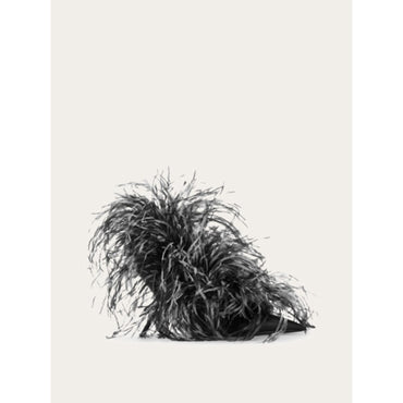 Pump With Feathers - Ladies - Black