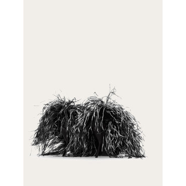 Pump With Feathers - Ladies - Black