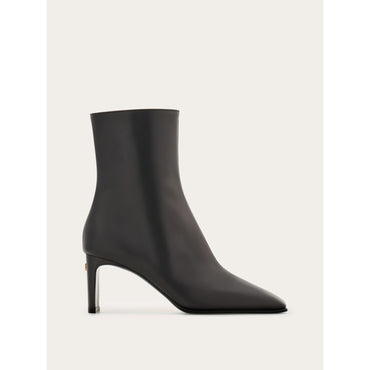 Square Tip Ankle Boot - Calfskin - Black