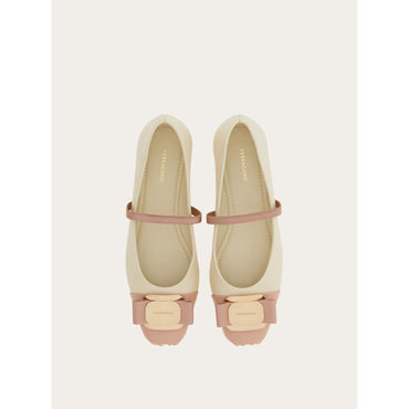 New Vara Plate Bicolor Ballet Flat - Ladies - Mascarpone/Pink