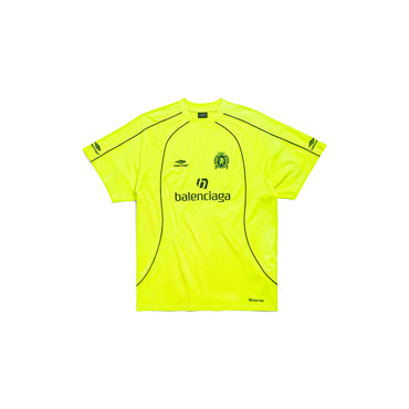Oversized Soccer T-Shirt - Fluo Yellow/Black