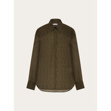 Ferragamo Monogram Shirt - Ladies - Olive Green
