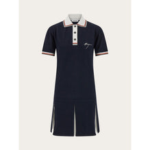 Cotton Polo Shirt Dress - Ladies - New Navy Blue
