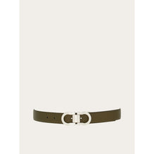 Reversible And Adjustable Gancini Belt - Men - Olive Green/Black