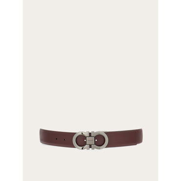 Reversible And Adjustable Gancini Belt - Men - Oxblood/Testa Di Moro
