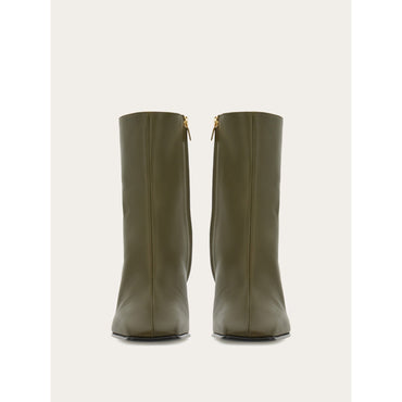 Square Tip Ankle Boot - Ladies - Olive Green