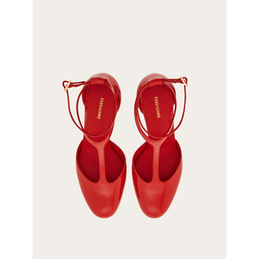 T-Strap Pump - Ladies - Flame Red