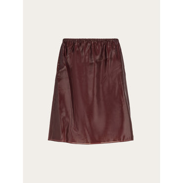 Silk Blend Organza Skirt - Ladies - Oxblood