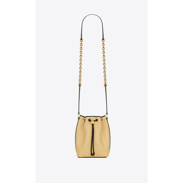 Small Margot Bucket Bag - Natural/Black
