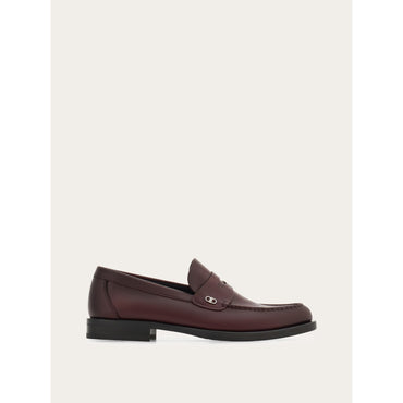 Penny Loafer With Gancini Ornament - Men - Dark Barolo