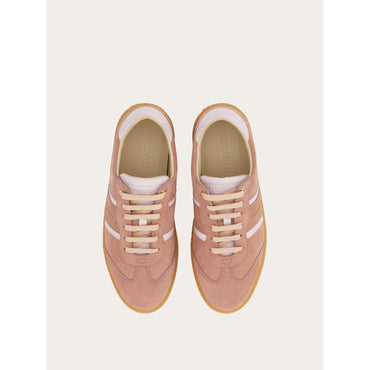 Low-Top Sneaker With Logo - Ladies - Nude/Cotton Candy