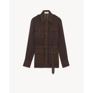 Robe Mousseline De Soie - Chocolat