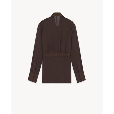 Robe Mousseline De Soie - Chocolat