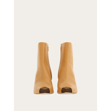 Ankle Boot With Contrasting Inlays - Ladies - Light Camel/Testa Di Moro
