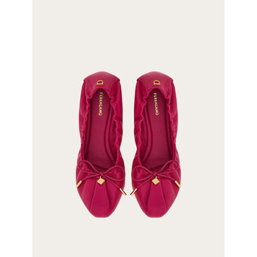 Elasticated Ballet Flat - Ladies - Cherry