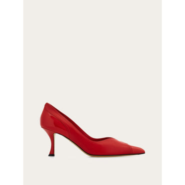 Pump Shoe With Inlays - Ladies - Flame Red