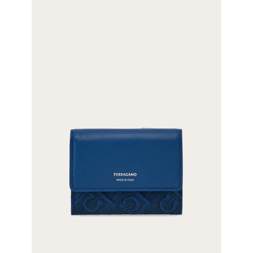 Trifold Wallet - Ladies - Teal Blue/Denim