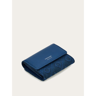 Trifold Wallet - Ladies - Teal Blue/Denim